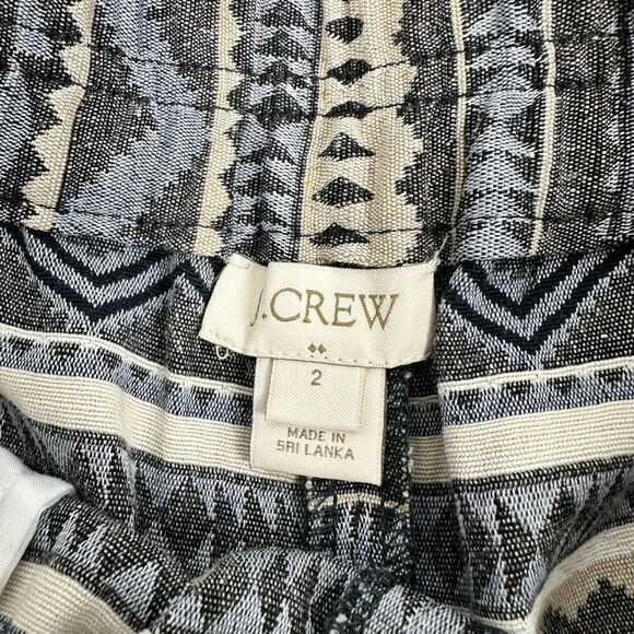 J. Crew Factory Womens Size 2 Pull On Short Aztec Style F0310 Blue Brown - Picture 5 of 5